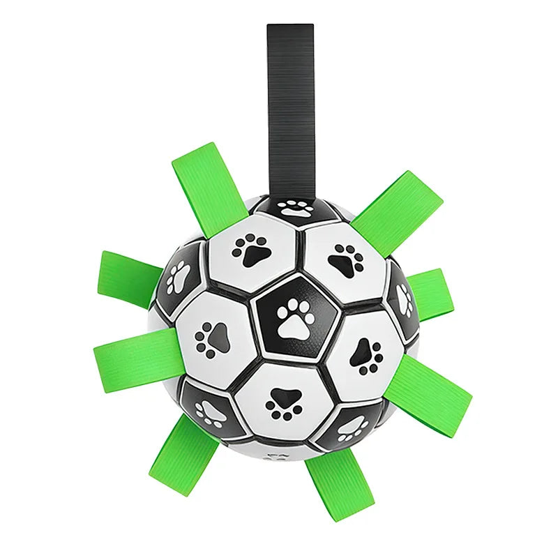Interactive Pet Football Toys with Grab Tabs Dog Bite Chew Balls Pets Accessories Puppy Outdoor Training Soccer 15Cm for Pet