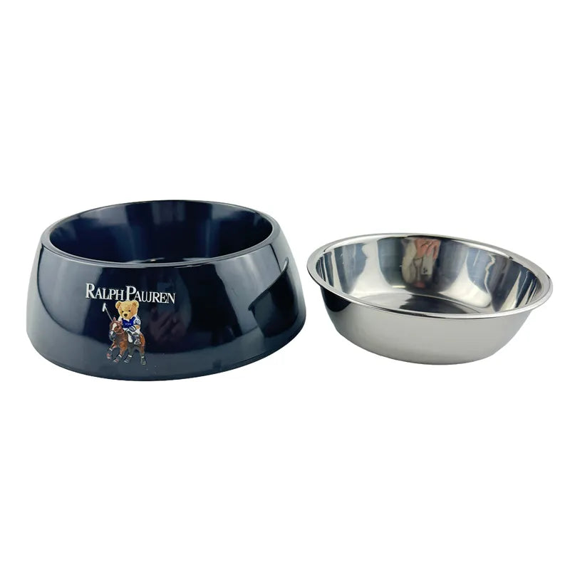 Designer Dogs Bowls 2-In-1 Stainless Steel Pet Cats Dogs Bowls for Small Medium Dogs Spoof Bowl Dog Food Water Bowl Melamine Elevated Pet Bowl No Skid Spill Proof J29