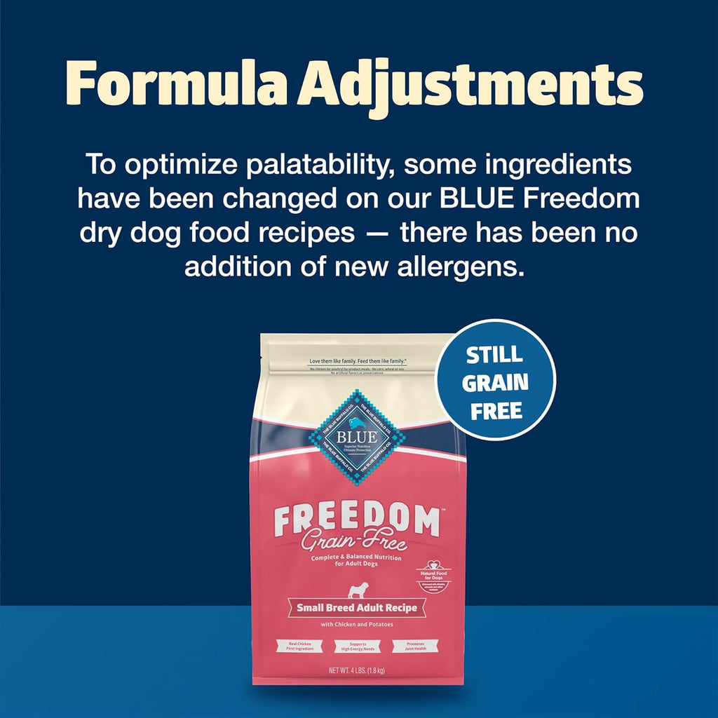 Freedom Grain-Free Small Breed Dry Dog Food, Supports High Energy Needs, Made in the USA with Natural Ingredients, Chicken & Potatoes, 11-Lb Bag