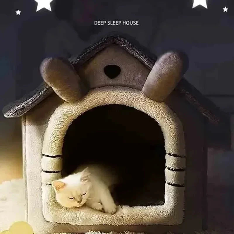 Soft Indoor Warm Pet House Bed