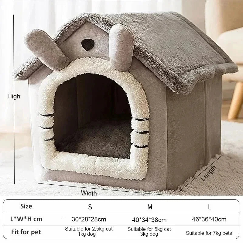 Soft Indoor Warm Pet House Bed