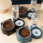 Pet Feeder and Water Dispenser Feeding System for Cats and Dogs