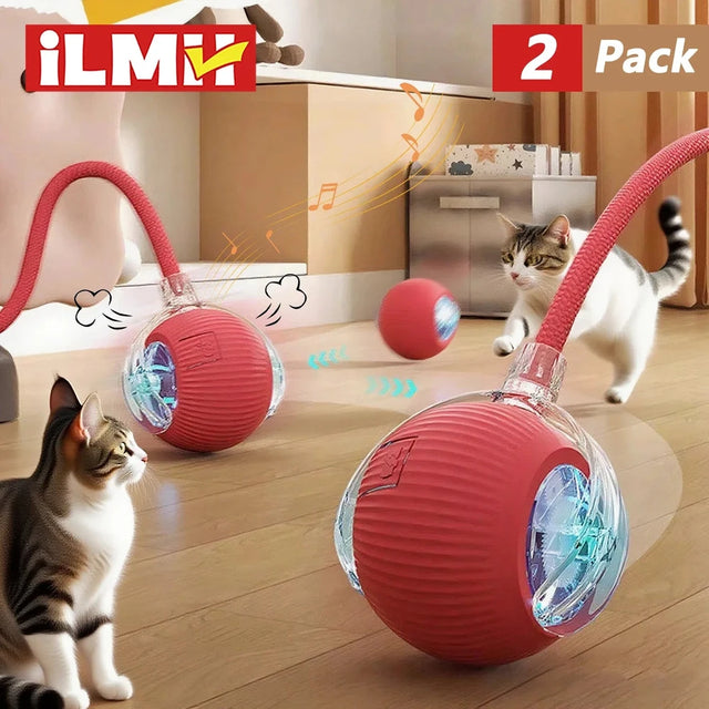 1/2 PCS Cat Interactive Ball Toy Automatic Rolling Bal Toy Pet