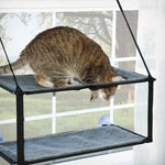 K&H Pet Products EZ Mount Double Stack Kitty Sill Cat Window Perch, Gray