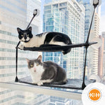 K&H Pet Products EZ Mount Double Stack Kitty Sill Cat Window Perch, Gray