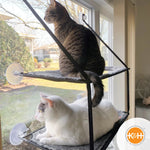 K&H Pet Products EZ Mount Double Stack Kitty Sill Cat Window Perch, Gray