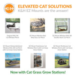 K&H Pet Products EZ Mount Double Stack Kitty Sill Cat Window Perch, Gray