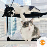 K&H Pet Products EZ Mount Double Stack Kitty Sill Cat Window Perch, Gray