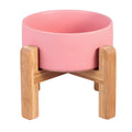 Raised Dog Bowl with Stand - Elevated Feeder - Ceramic Dog Food Bowl - 28 Oz