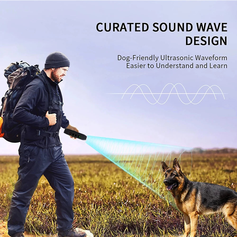 Ultrasonic Pet Dog Cat Repeller anti Barking Stop Bark Training Device Adapter Trainer LED Ultrasonic with Flashlight Repellent