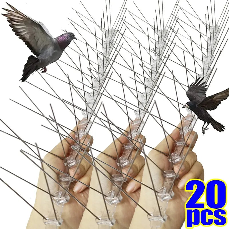 Stainless Steel Bird Repeller Set Pigeon Spike Deterrent anti Bird Pigeon Squirrel Cats Repellent Garden Fence Roof Wholesale