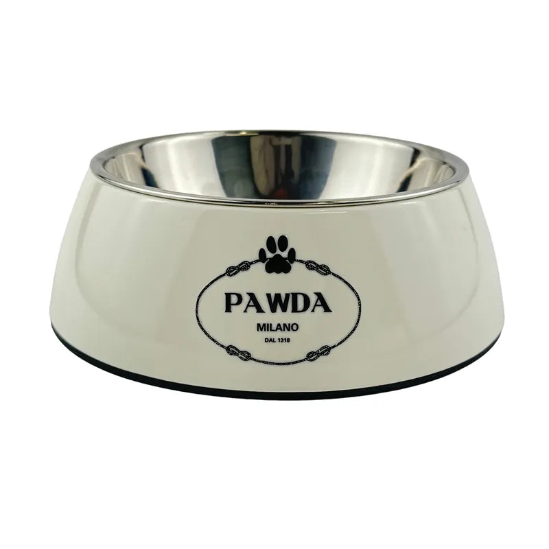 Luxury Dog Bowls PAWDA Pets Bowl, Bpa-Free Food & Water Bowl for Small, Medium & Large Breeds, Non-Skid, 2-In-1 Removable Stainless Steel Pet Water&Food Bowl for Dogs and Cats J32