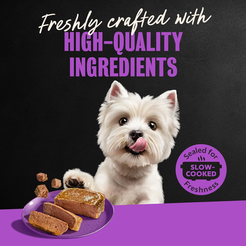 Classic Loaf in Sauce Wet Dog Food Butcher'S Selects Variety Pack, Dry-Aged Ribeye Flavor and Filet Mignon Flavor, 3.5 Oz. Easy Peel Trays, Variety Pack (12 Count, Pack of 1)