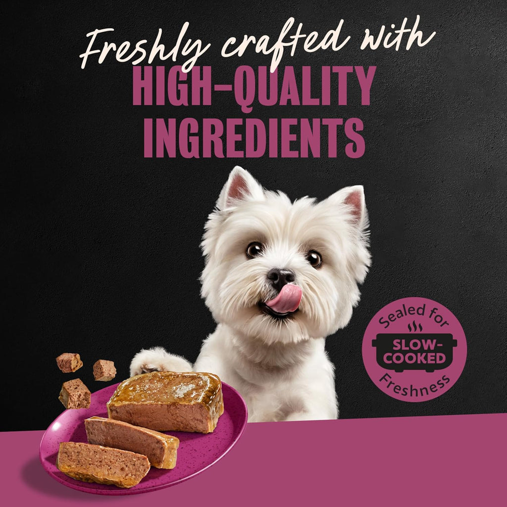 Wet Dog Food, Steak Lovers Variety Pack, 3.5 Oz, 24 Count | Real Meat #1 Ingredient, Easy Peel Trays, 100% Complete & Balanced, No Fillers, No Added Sugar, No Artificial Flavors