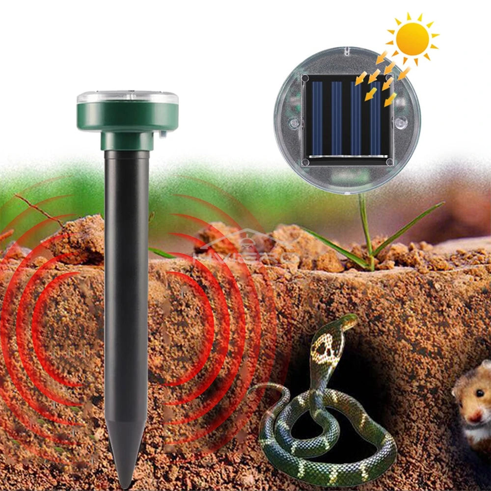1/2/4/8 Solar Powered Ultrasonic Sonic Mole Pest Rodent Repeller Repellent Yard Outdoor Lamp Backyard Farmland Mouse Repeller