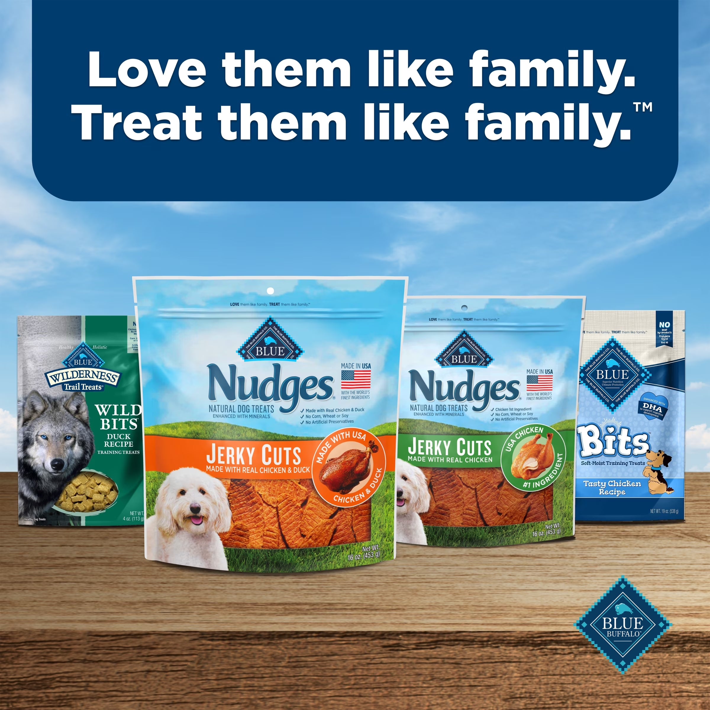 Nudges Jerky Cuts Natural Dog Treats, Chicken and Duck, 8Oz Bag