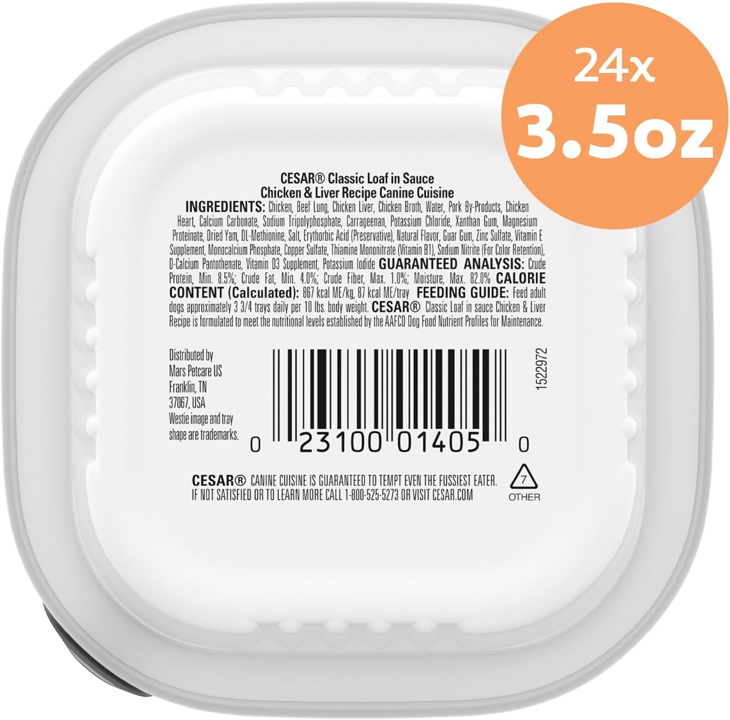 Classic Loaf in Sauce Wet Dog Food, Chicken & Liver, 3.5 Oz, 24 Count | Made in USA, Real Chicken #1 Ingredient, No Fillers/Added Sugar/Artificial Flavors, Use as Meal or Topper, Easy Peel Trays