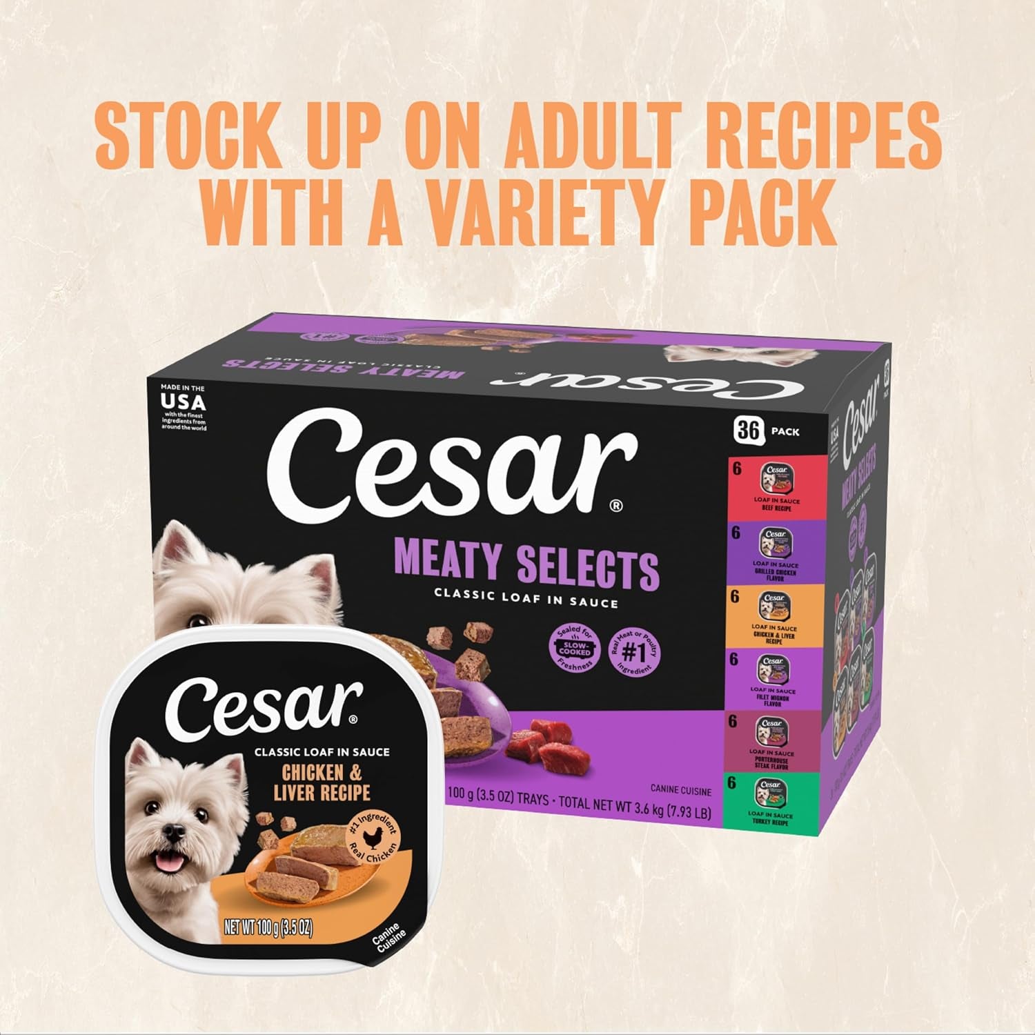 Classic Loaf in Sauce Wet Dog Food, Chicken & Liver, 3.5 Oz, 24 Count | Made in USA, Real Chicken #1 Ingredient, No Fillers/Added Sugar/Artificial Flavors, Use as Meal or Topper, Easy Peel Trays