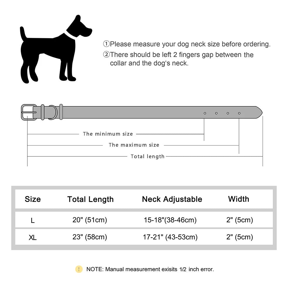 Spiked Studded Big Dog Collar Genuine Leather Wide Collars for Medium Large Dogs Rottweiler Pitbull Anti-Bite Collars Necklaces