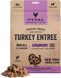 Freeze Dried Dog Food, Turkey Mini Nibs, 14 Oz Bag | Crunchy, Complete Meal or Topper, Made with 96% Turkey, Organs & Bone, High Protein Raw Nutrition, Grain-Free Recipe