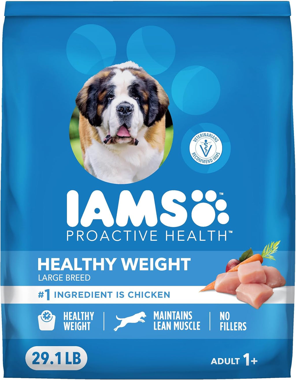 Proactive Health Healthy Weight Large Dry Dog Food, Chicken, 29.1 Lb | Vet-Recommended, Real Chicken #1 Ingredient, L-Carnitine for Metabolism, No Fillers or Artificial Flavors, for Large Breeds