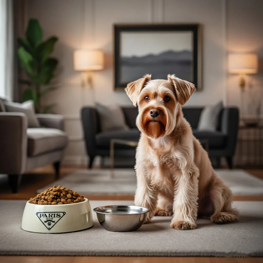 Luxury Dog Bowls PAWDA Pets Bowl, Bpa-Free Food & Water Bowl for Small, Medium & Large Breeds, Non-Skid, 2-In-1 Removable Stainless Steel Pet Water&Food Bowl for Dogs and Cats J32