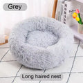 Cat Bed Long Plush Dogs Basket Cushion Cat Bed Cat Mat Animals Sleeping Sofa 40-60Cm round Pet Bed for Large Dog Bed Super Soft