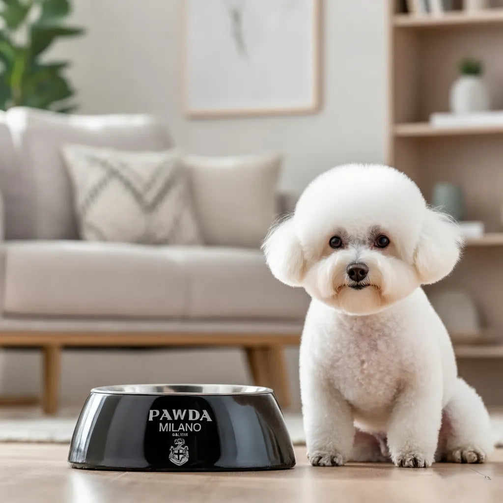 Luxury Dog Bowls PAWDA Pets Bowl, Bpa-Free Food & Water Bowl for Small, Medium & Large Breeds, Non-Skid, 2-In-1 Removable Stainless Steel Pet Water&Food Bowl for Dogs and Cats J32