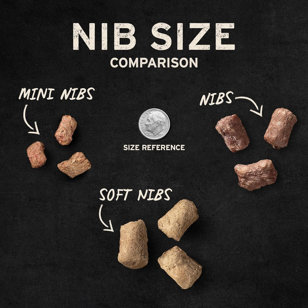 Freeze Dried Dog Food, Turkey Mini Nibs, 14 Oz Bag | Crunchy, Complete Meal or Topper, Made with 96% Turkey, Organs & Bone, High Protein Raw Nutrition, Grain-Free Recipe