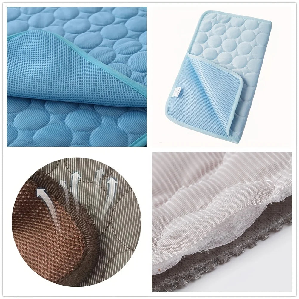 AURABASE - Extra Large Dog Cooling Mat, Summer Comfort Pet Bed for Large and Small Dogs.