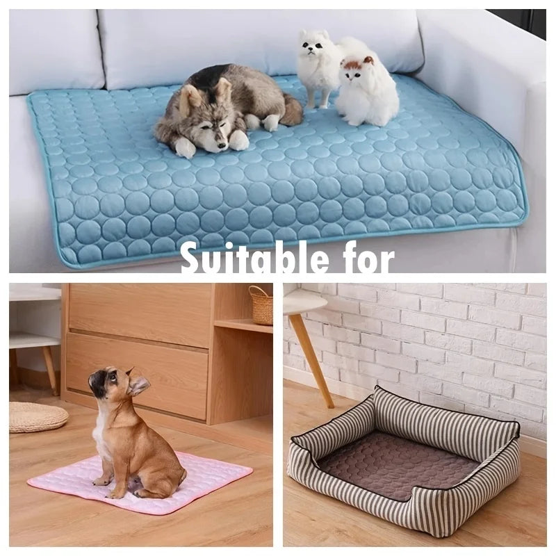 AURABASE - Extra Large Dog Cooling Mat, Summer Comfort Pet Bed for Large and Small Dogs.