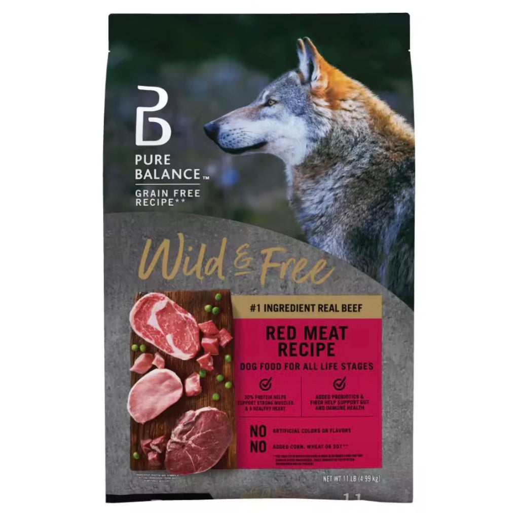 Wild and Free Grain-Free Red Meat Recipe Dry Dog Food for All Life Stages, 11 lb Bag