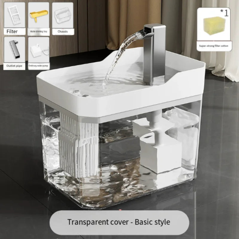 2026 New 1.5L Cat Automatic Water Dispenser Drinking circulating filters flowing water intelligent pet automatic water dispenser