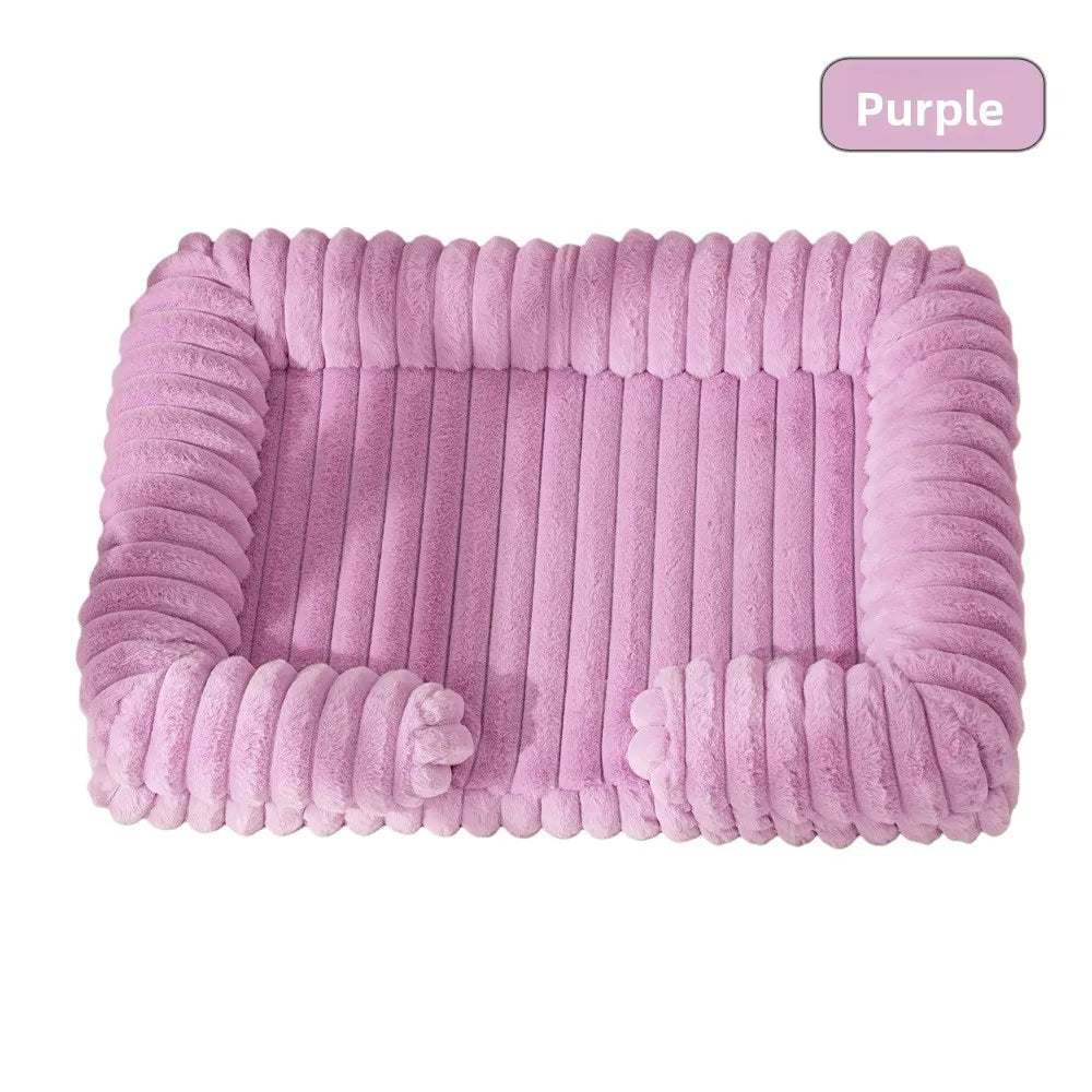 AURABASE - Warm Winter Dog Bed for Small Cats and Medium Dogs, Soft Puppy Sofa Mat.