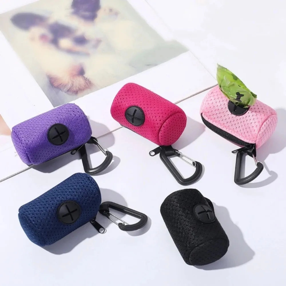 Dog Poop Bag Holder Portable Pet Waste Bag Dispenser Leash Attachment for Outdoor Walking
