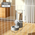 AURABASE - Hanging Automatic Pet Feeder and Water Dispenser, Gravity Auto Feeder and Waterer Set with Container Bowl for Cages.