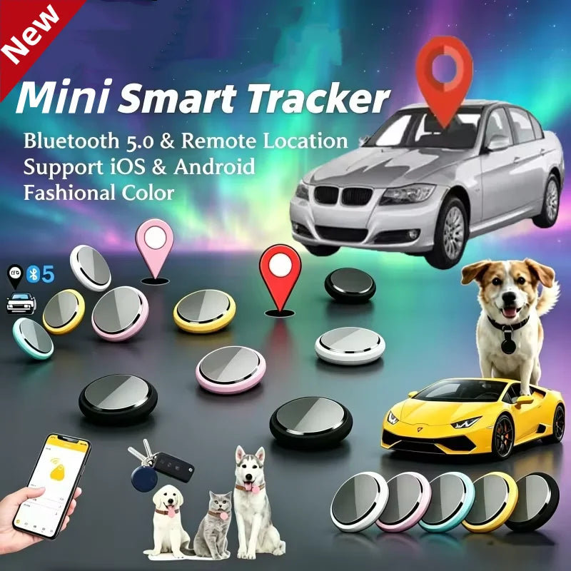 Mini GPS Tracker Device Smart Anti-Lost Reminder For Pets Bag Wallet Bluetooth Finder Air Tag Tracking Locator For IOS Android