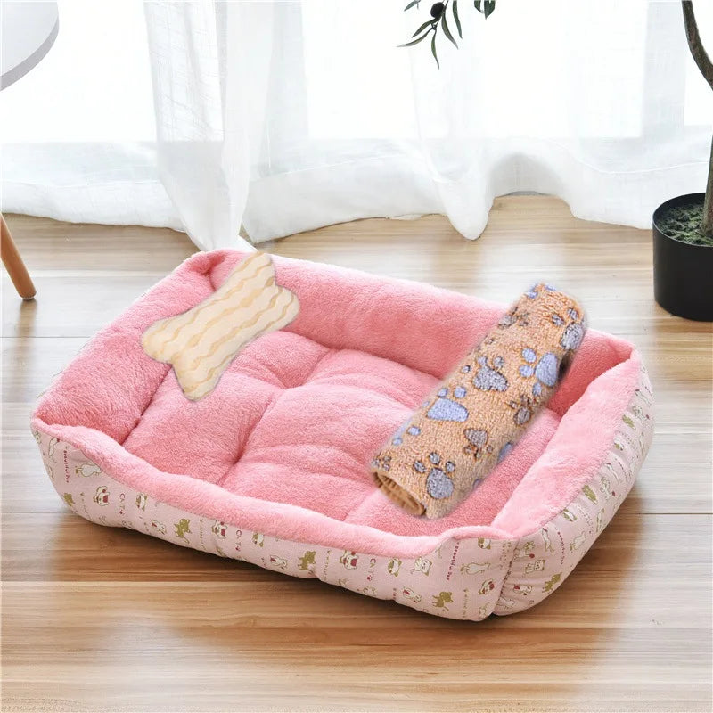 Aura Base - Candy-Colored Warm Pet Kennel, Square Nest Bed for Small and Medium Dogs.