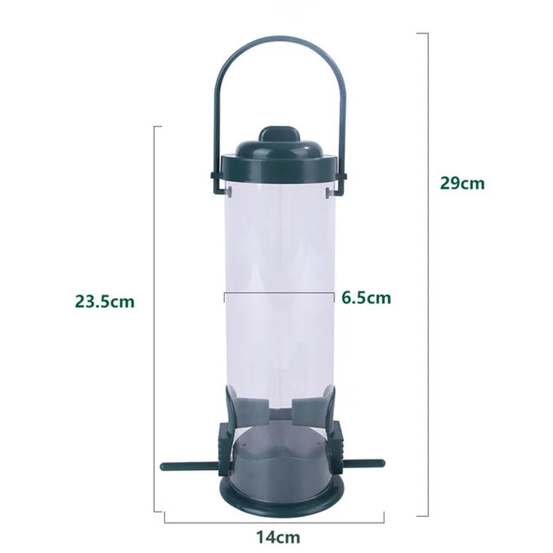 AURABASE - Outdoor Hanging Wild Bird Feeder, Wild Bird Seed Dispenser with Multiple Feeding Ports, Durable Bird Supplies.