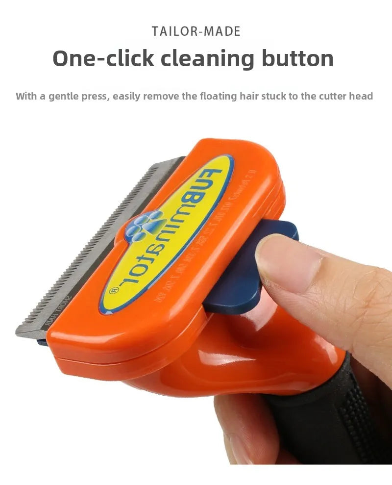 Pet Grooming Brush Deshedding Brush Removes Loose Hair Tangles Cat Comb Shedding Rake Pet Hair Remover Brush for Dogs Cats