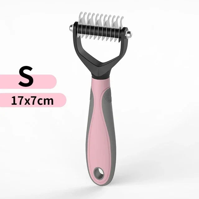 Cat Hair Removal Comb Dog Hair Removal Brush Stainless Steel Double Sided Pet Grooming Brush Removing Tangles Cat Accessories