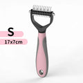 Cat Hair Removal Comb Dog Hair Removal Brush Stainless Steel Double Sided Pet Grooming Brush Removing Tangles Cat Accessories