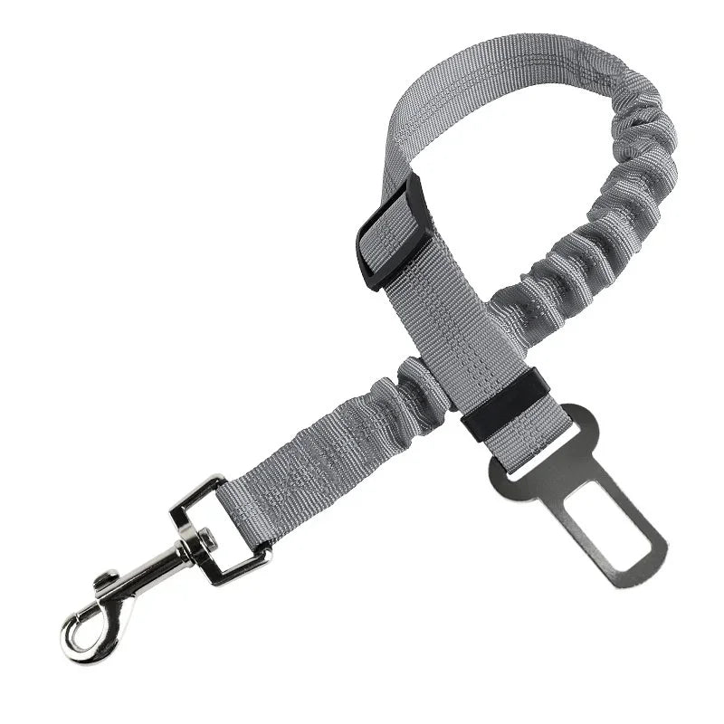 Adjustable Dog Car Seat Belt - Retractable Elastic Safety Leash with Shock Absorption, Pet Car Safety Harness for Dogs