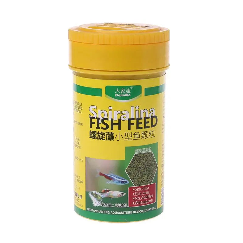 Fish Food Pellets Small Ornamental Fish Growth Mini Pellet Balanced Diet High Protein Spirulina Color Enhanced Formula