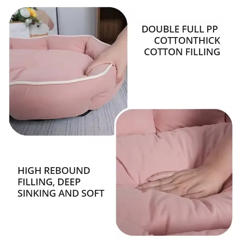 AURABASE - Large Pet Sleep Bed and Dog House, Warm Sofa Sleeping Mat and Cushion for Dogs and Cats.