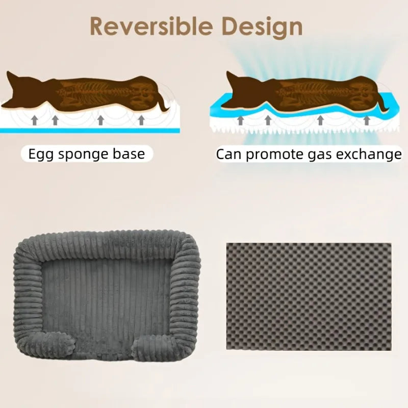 AURABASE - Warm Winter Dog Bed for Small Cats and Medium Dogs, Soft Puppy Sofa Mat.