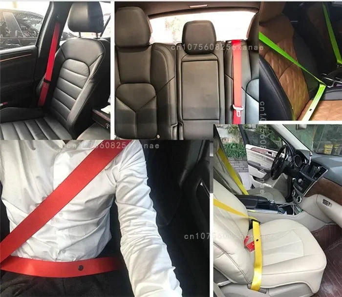 Universal Car Seat Belt DIY Lap-belt Car High-Strength Polyester Seat Safety Belts Multicolor Seat belt Car Accessories 1Set