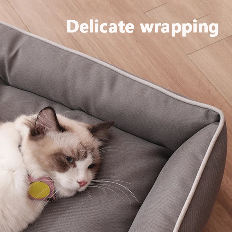 AURABASE /All Season Square Luxury Pet Bed, Bite-Resistant and Waterproof