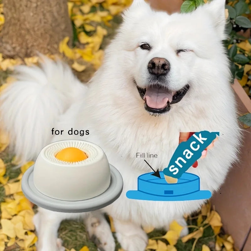 Pet Lick Mat Yogurt Licking Plate Slow Feeder for Dogs & Cats - Interactive Snack Bowl, Promotes Dental Health, Pet Licking Mat