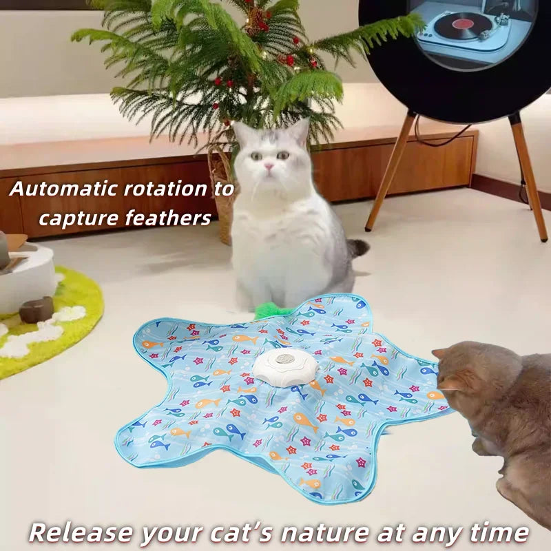 Touch Activated Auto Hide Seek Pet Toy Squeaky Simulation Mouse Funny Exercise Toy for Kittens